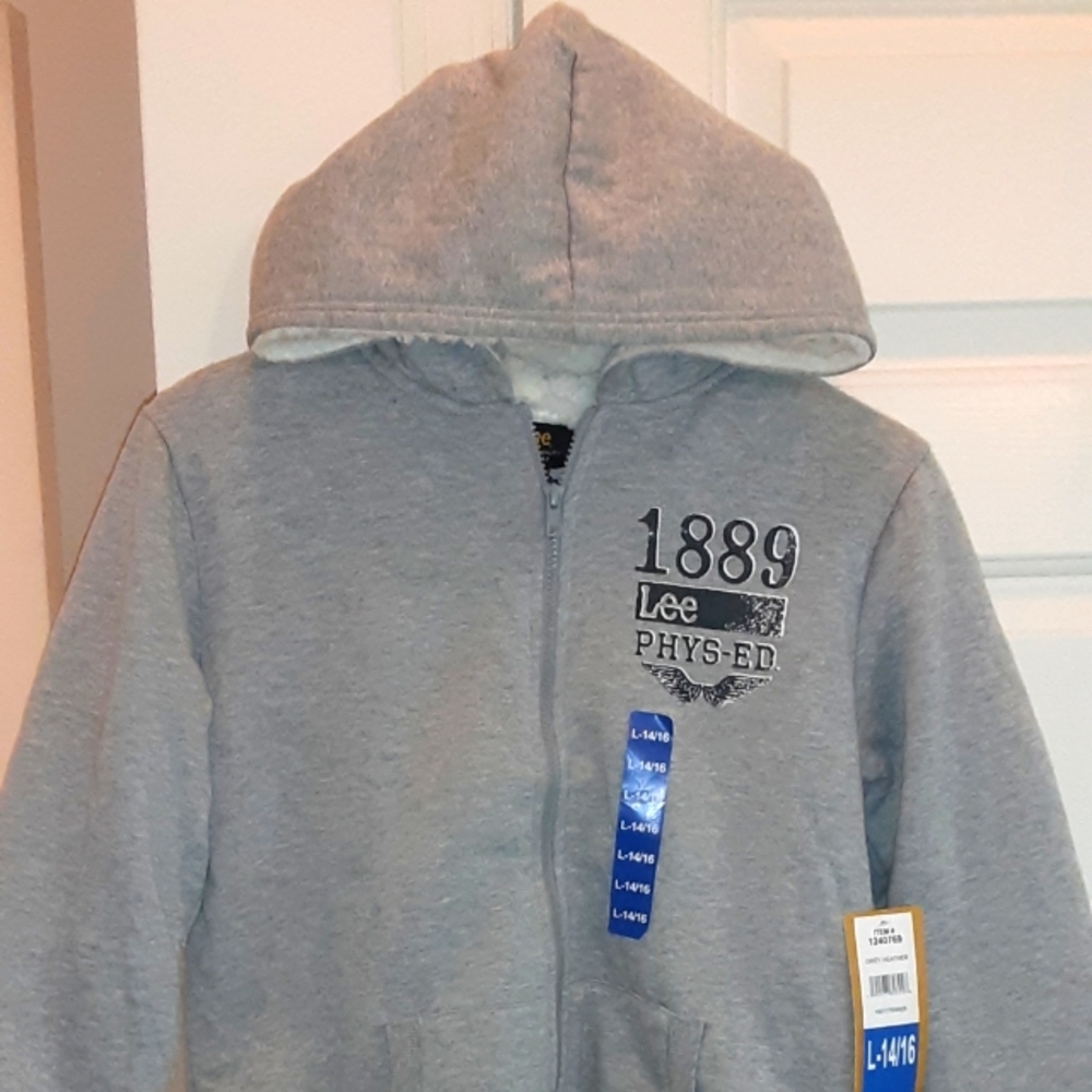 Lee Zip Up Hooded Sweatshirt Size (L 14/16) - Picture 2 of 16